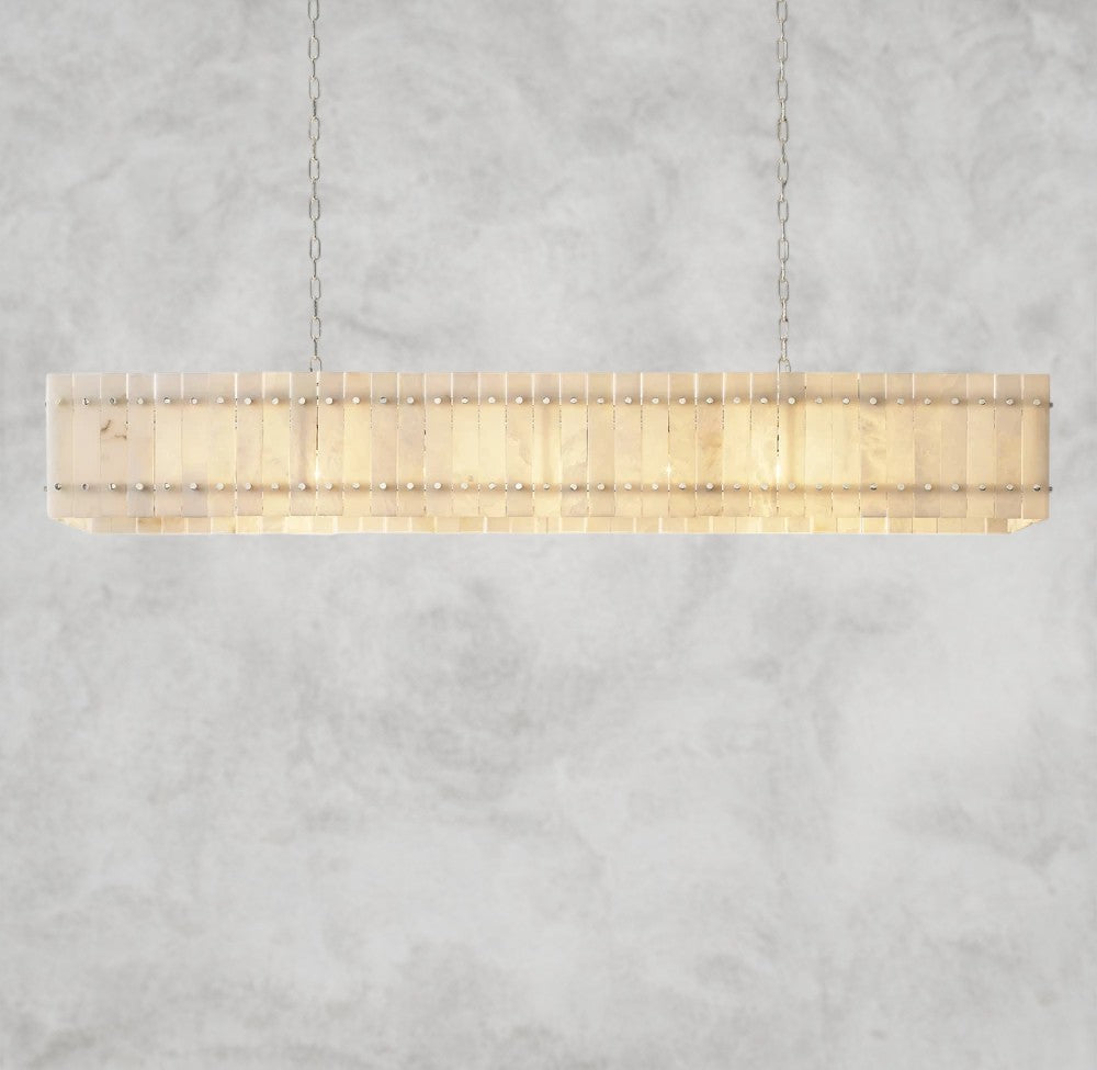 San Marco Alabaster Linear Chandelier 54", 72"